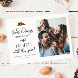 Tarjeta Festiva Diablos Con Este Año 2021 Divertida Foto De Navida