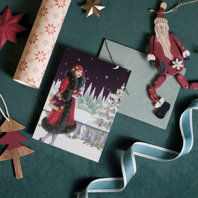 Tarjeta Festiva Diablos de arte curado deco vintage (Subido por el creador)