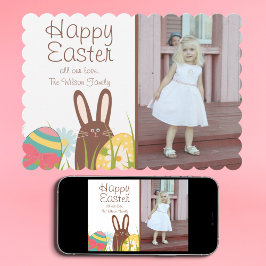 Tarjeta Festiva Diablos y Huevos de Pascua