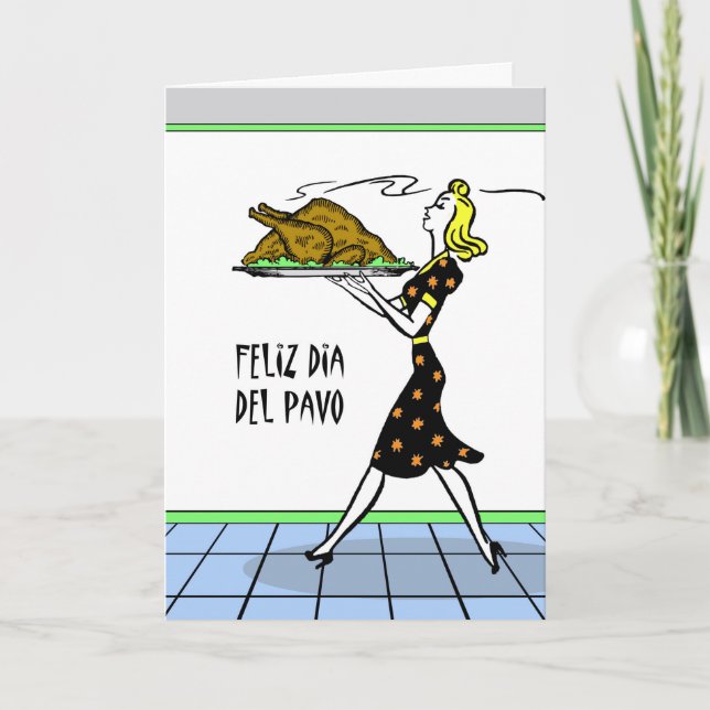 Tarjeta Festiva Diámetro Del Pavo, acción de gracias de Feliz en (Anverso)