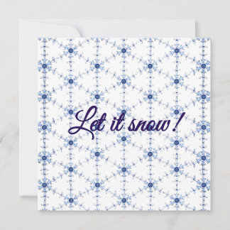 Tarjeta Festiva Diamond Snowflake Pattern Postcard