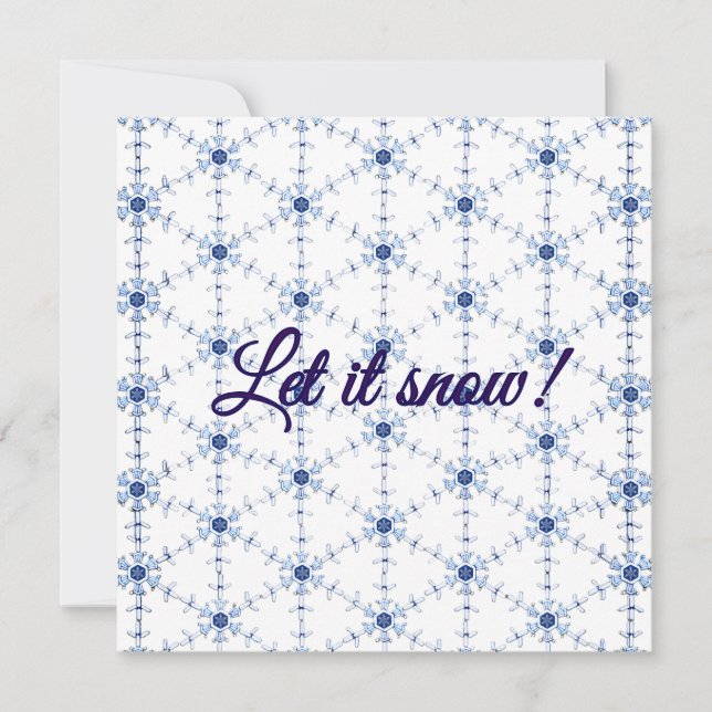 Tarjeta Festiva Diamond Snowflake Pattern Postcard (Anverso)