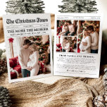 Tarjeta Festiva Diario único más pequeños Navidades<br><div class="desc">La tarjeta de vacaciones de nuestro periódico Unique More the Merrier Baby Navidades es la manera perfecta de compartir sus alegrías y deseos de vacaciones con la familia y los amigos. Diseñada como un periódico clásico, esta tarjeta captura lo más destacado de tu año en un formato único y encantador,...</div>