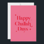 Tarjeta Festiva Días Brillantes de Challah Rojo Rosa Feliz y Diver<br><div class="desc">© Diseños Gorjo. Hecho para ti a través de la plataforma Zazzle.

// ¿Necesitas ayuda personalizando tu diseño? ¿Tienes otras ideas? No dudes en contactarme (Zoe) directamente a través del botón de contacto abajo.</div>