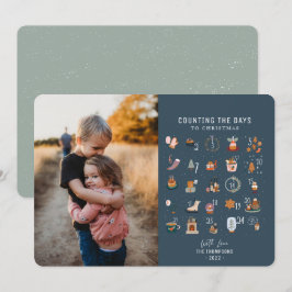 Tarjeta Festiva Días de recuento de modas a Navidades foto de mari