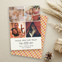 Tarjeta Festiva Días Felices de Challah Collage de Fotos Moderno d