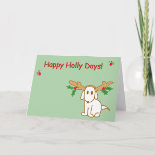 Tarjeta Festiva ¡Días felices del acebo!