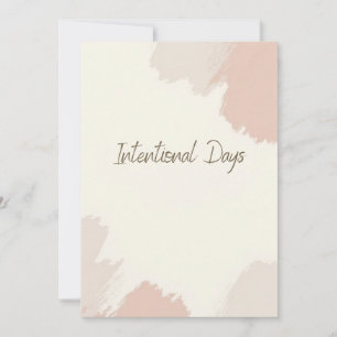 Tarjeta Festiva Días intencionales - en abstracto tonos blandos