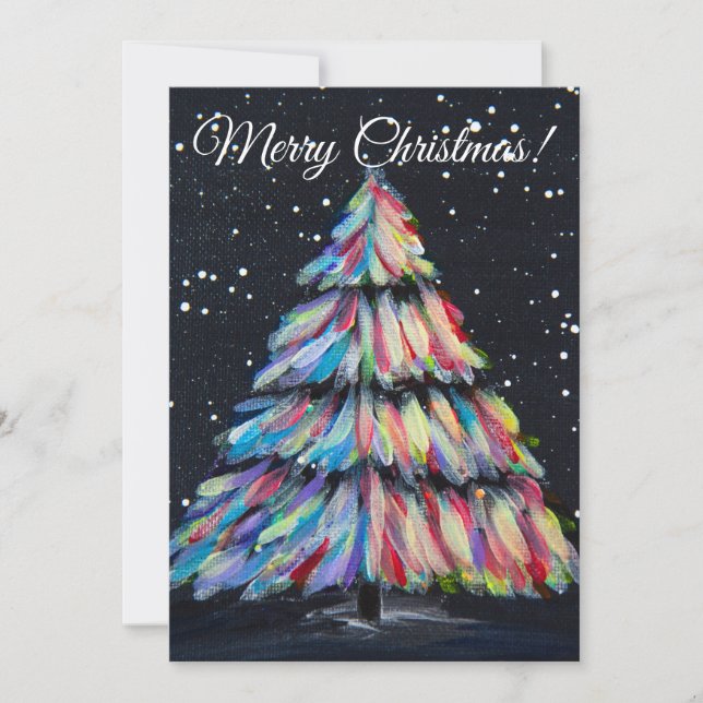 Tarjeta Festiva Dibujado a la luz (Anverso)