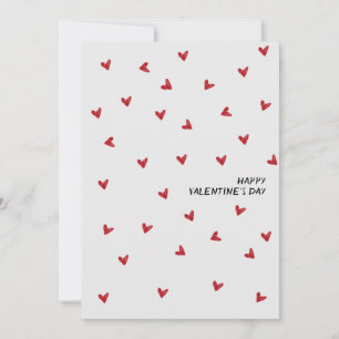 Tarjeta Festiva Dibujado a Mano Corazones Pequeños Feliz Día de Sa