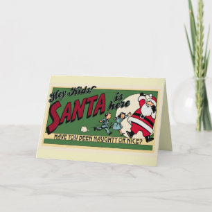 Tarjeta Festiva Dibujo animado divertido retro Divertido o Bueno L
