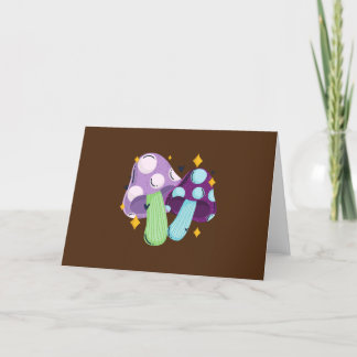 Tarjeta Festiva Dibujo de hongo