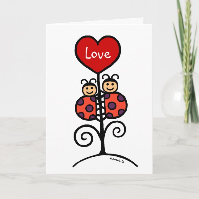 Tarjeta Festiva Dibujo de pareja de platillos (Anverso)