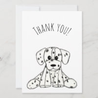Dibujo de perro de peluche dálmata contorno simple
