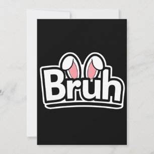 Tarjeta Festiva Dibujo gráfico de orejas de conejo divertido Meme