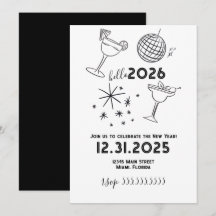 Dibujos Divertidos Hola Año Nuevo 2026 Dorado