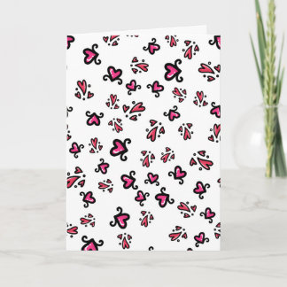 Tarjeta Festiva Dibujos esquemáticos del Día de San Valentín Amor 