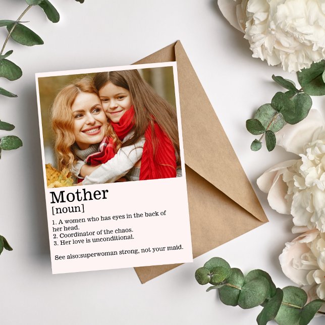 Tarjeta Festiva Diccionario de definición de Supermamá (Subido por el creador)