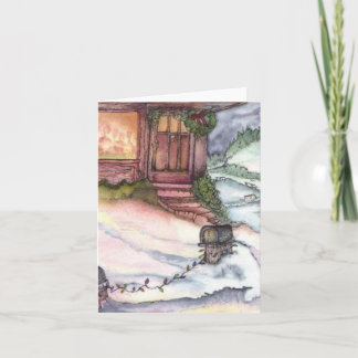 Tarjeta Festiva Diciembre en el Jardín