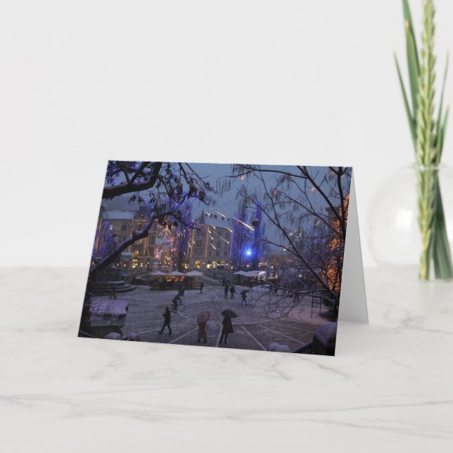 Tarjeta Festiva Diciembre en Ljubljana (Anverso)