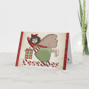 Tarjeta Festiva Diciembre Navidades Angel/Tarjeta de felicitación 