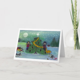 Tarjeta Festiva "Dic'ing the Tree - Nature's Way!"