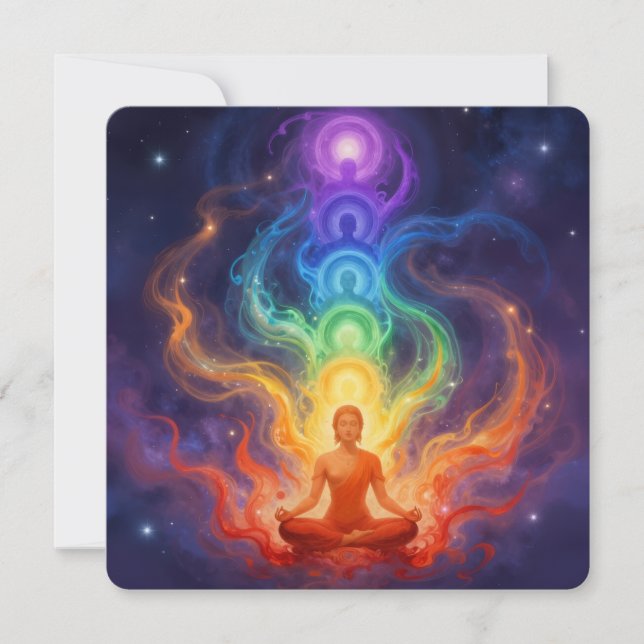 Tarjeta Festiva Die 7 Chakren (Anverso)