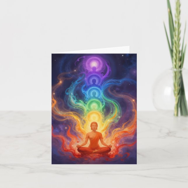 Tarjeta Festiva Die 7 Chakren (Anverso)