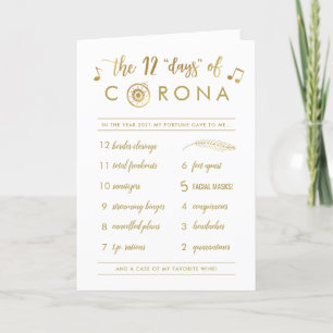 Tarjeta Festiva Dieciocho días divertidos de Navidades de Corona G