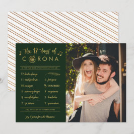 Tarjeta Festiva Diez días divertidos de Corona Photo Gold Green