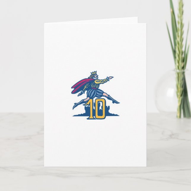 Tarjeta Festiva Diez señores a saltar (Anverso)