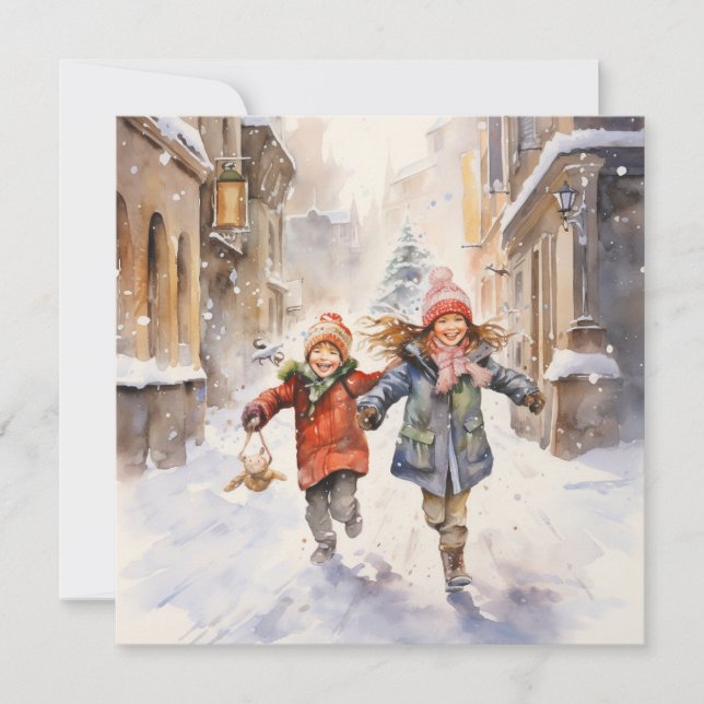 Tarjeta Festiva Difundiendo alegría a los Navidades (Anverso)