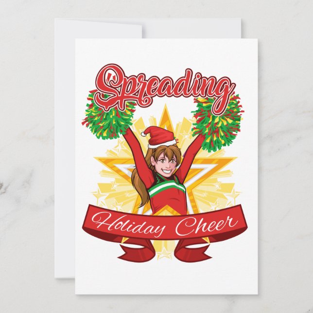 Tarjeta Festiva Difundiendo Navidades animadores de feriado (Anverso)