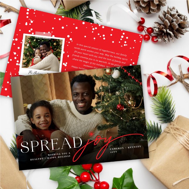 Tarjeta Festiva Difundir alegría clásica escritura tipografía foto (Subido por el creador)