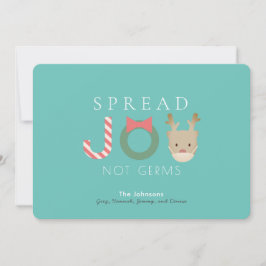 Tarjeta Festiva Difundir JOY Reindeer Mask Blue Navidades