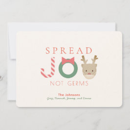 Tarjeta Festiva Difundir Navidades blancos de máscara de reno JOY