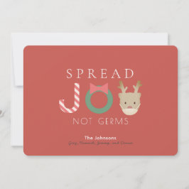 Tarjeta Festiva Difundir Navidades rojos de la máscara de reno JOY