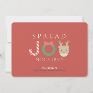 Tarjeta Festiva Difundir Navidades rojos de la máscara de reno JOY