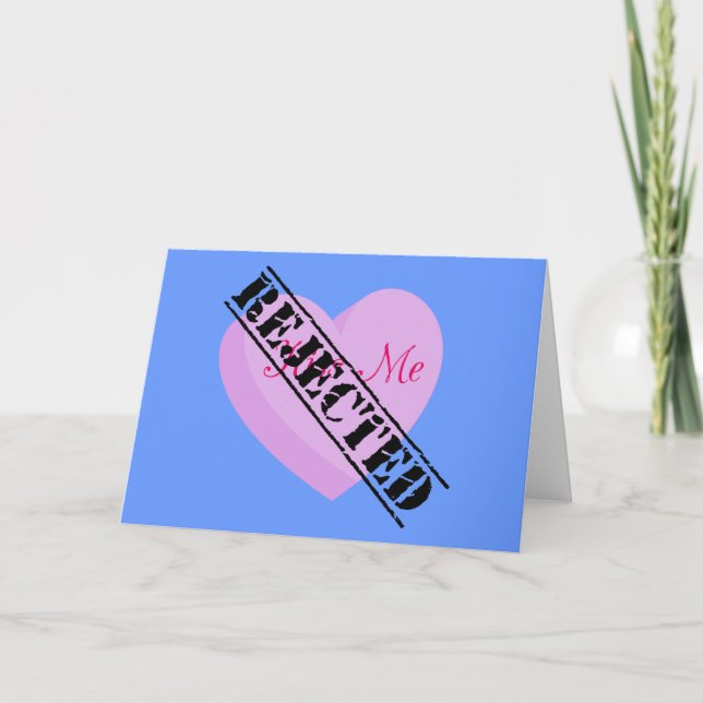 Tarjeta Festiva Diga Feliz San Valentín con rechazo y ruptura (Anverso)