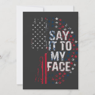 Tarjeta Festiva Dilo A Mi Cara Campaña Kamala Harris 2024