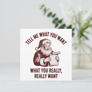 Tarjeta Festiva Dime lo que quieres lo que realmente realmente qui