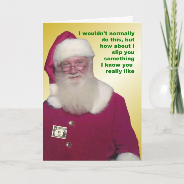 Tarjeta Festiva Dinero de Santa incluido (Anverso)