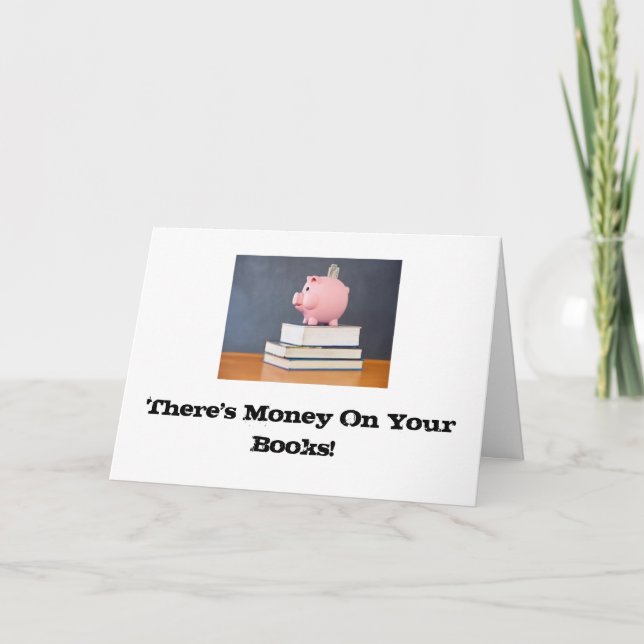 Tarjeta Festiva ¡Dinero en tus Libros! (Anverso)