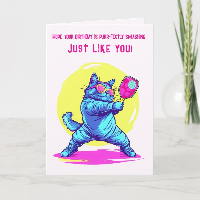 Tarjeta Festiva Dink Like a Cat (Anverso)