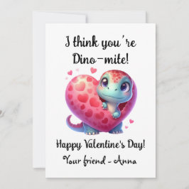 Tarjeta Festiva Dino-mite personalizado del Día de San Valentín