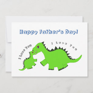 Tarjeta Festiva Dinosaur Dad Kid ama
