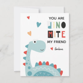Tarjeta Festiva Dinosaur Valentine