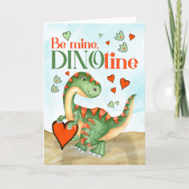Tarjeta Festiva DINOtine de San Valentín T-Rex dinosaurio