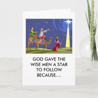 Tarjeta Festiva Dios dio a wisemen una estrella para seguir