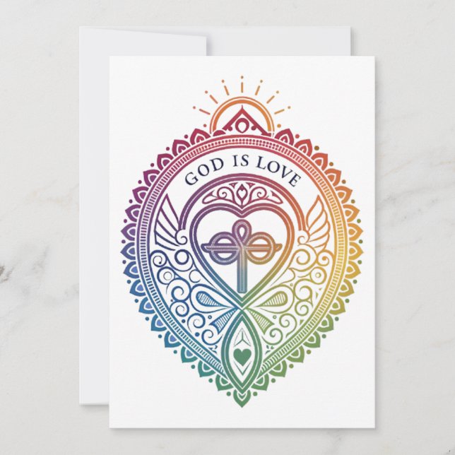TARJETA FESTIVA DIOS ES AMOR (Anverso)